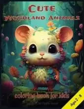 Cute Woodland Animals coloring book for kids: designed for girls and boys, from ages 2-8, 40 adorable pages, with animals such as Wolf, Fox, Badger, Snake, Spider, Otter, Lynx, Frog, Bear, Rabbit, Salamander, Owl, Chipmunk, Turtle, Marten, Eagle, Hawk,