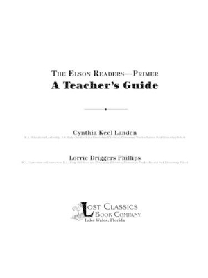 The Elson Readers: Primer, A Teacher's Guide