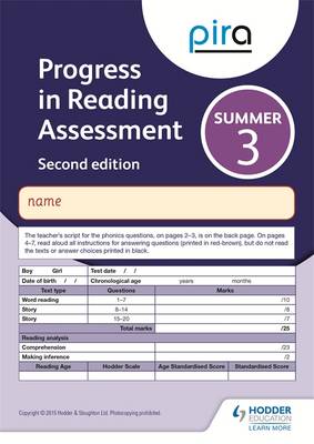 PIRA Test 3, Summer Pack 10