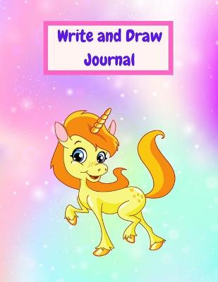 Write and Draw: Unicorn Draw and Write Composition for boys and girls Dotted Midline and Picture Space Large size - 8.5 x 11