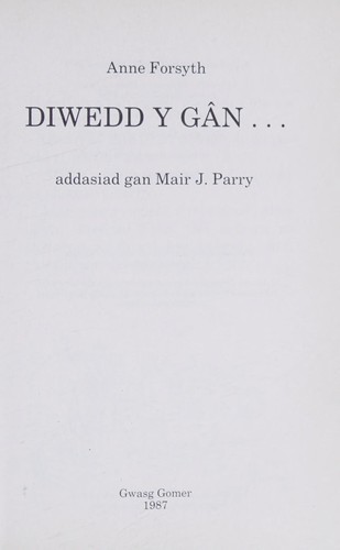 Diwedd y Gan