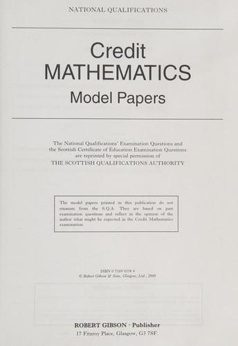 Standard Grade Credit Mathematics