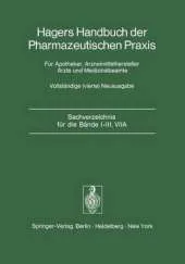 Sachverzeichnis fur die Bande I-III, VIIA