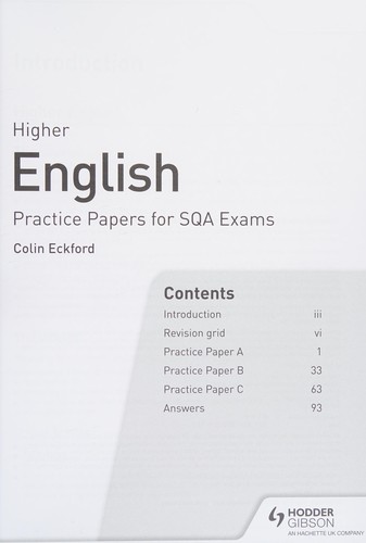 Higher English: Practice Papers for SQA Exams