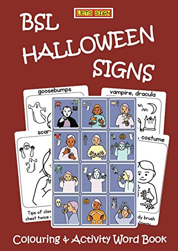 BSL HALLOWEEN SIGNS: Colouring & Activity Word Book