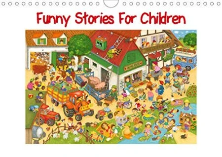 Funny Stories for Children 2020: A brightly coloured calendar, designed with love. Every month, a new challenge: finding the hidden object!