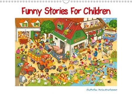 Funny Stories for Children 2020: A brightly coloured calendar, designed with love. Every month, a new challenge: finding the hidden object!