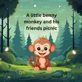 A little benny monkey and his friends picnic