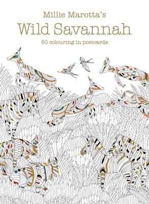 Millie Marotta's Wild Savannah Postcard Box: 50 Beautiful Cards for Colouring in