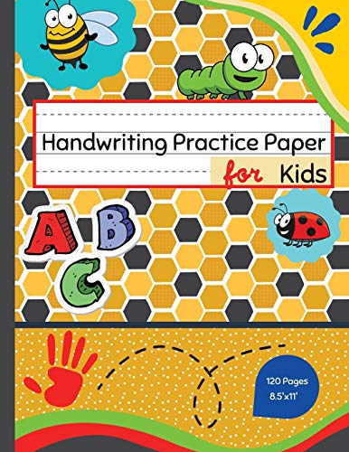 Handwriting Practice Paper For Kids: Blank Handwriting Practice Paper With Dotted Lines - ABC Workbook With Handwriting Sheets