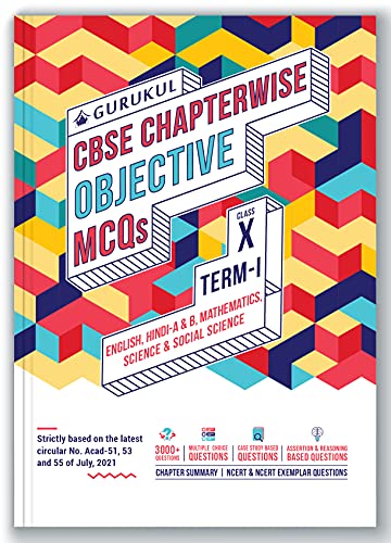 Chapterwise Objective MCQS Book for Cbse Class 10 Term I Exam : 3000+ Questions (Case Study, Multiple Choice): English, Hindi, Math, Science, Social
