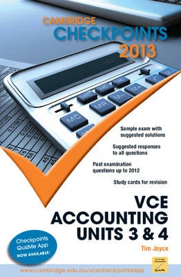 Cambridge Checkpoints VCE Accounting Units 3 and 4 2013