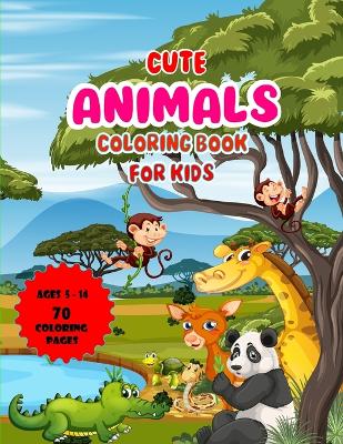cute animals coloring book for kids: "The Artful Zoo: Captivating Coloring Pages for Kids Ages 5-14"