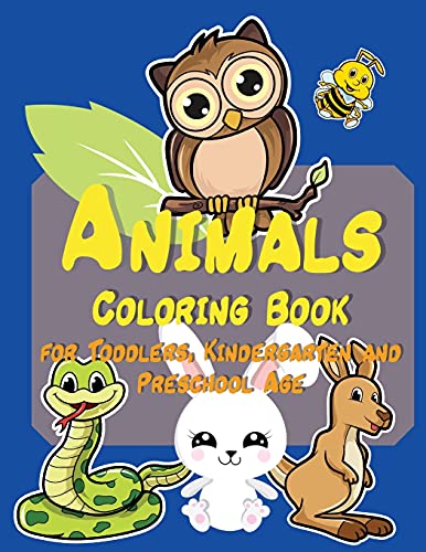 Animal Coloring Book for Kids: Have fun with your children with this gift: Color tiger, dog, cat, elephant and rabbit 40 pages of pure fun!