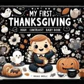 High Contrast Baby Book - Thanksgiving: My First Thanksgiving For Newborn, Babies, Infants High Contrast Baby Book of Holidays Black and White Baby Book