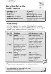 BC Purple/2C Comic: Lex Luthor Gets a Job Guided Reading Card