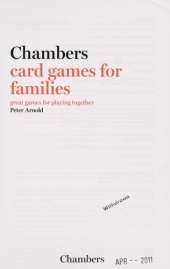 Chambers Card Games for Families: Great Games for Playing Together