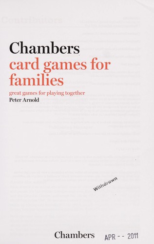 Chambers Card Games for Families: Great Games for Playing Together