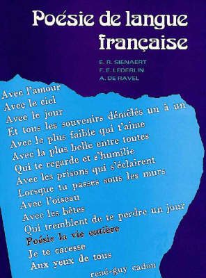 Poesie De Langue Francaise: Anthologie Thematique