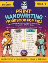 Print Handwriting Workbook for Kids 8-12: Fun Weekly Practice Exercises to Learn Writing, Penmanship & Motor Skills with Jokes, Science Facts & Prompts Cute Doodles, Coloring, Games & Tracing Activity Pages Homeschool, Classroom, After-School & Summer