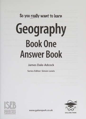 So You Really Want to Learn Geography Book 1 Answers