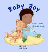Baby Boy First Year's Memory Book: Dark hair dark skin