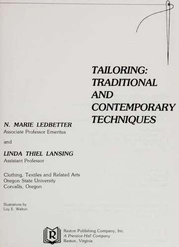 Tailoring: Traditional and Contemporary Techniques