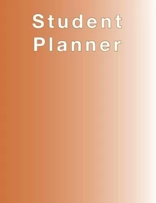 Burnt Orange Planner, Agenda, Organizer for STUDENTS, (undated) large 8.5 x 11, Weekly View, Monthly View, Yearly View