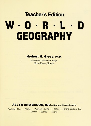World Geography Teacher/Ed