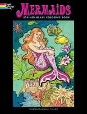 Mermaids Stained Glass Coloring Book