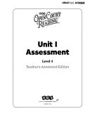 Open Court Reading, Unit 1 Assessment Annotated Teacher Edition, Level 4