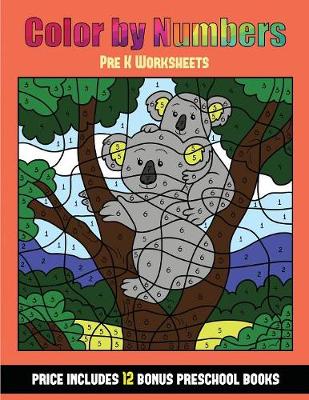 Pre K Worksheets (Color By Number - Animals): 36 Color By Number - animal activity sheets designed to develop pen control and number skills in preschool children. The price of this book includes 12 printable PDF kindergarten workbooks