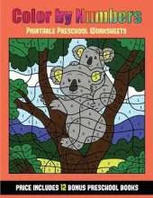 Printable Preschool Worksheets (Color By Number - Animals): 36 Color By Number - animal activity sheets designed to develop pen control and number skills in preschool children. The price of this book includes 12 printable PDF kindergarten workbooks