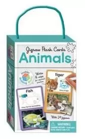 Building Blocks Animals Jigsaw Flash Cards