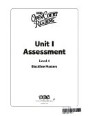 Open Court Reading, Unit 1 Assessment Blackline Masters, Level 4