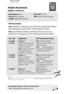 BC JD Plays Brown/3C-3B Robbie Ravenbeak Guided Reading Card