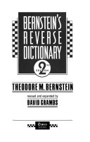 Berenstains Reverse Dictionary #