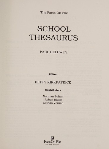 School Thesaurus