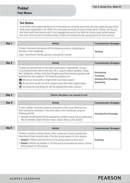 Bug Club Comprehension Year 6 Magazine Short Story 2 T2 W10 Card