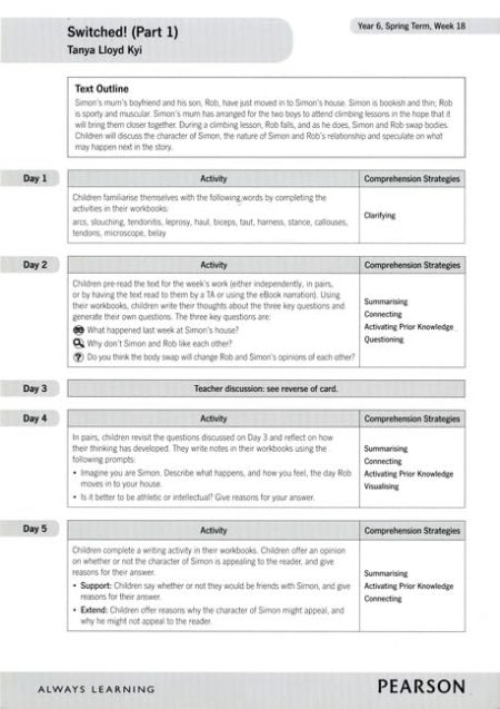 Bug Club Comprehension Year 6 Magazine Short Story 2 T2 W8 Card