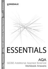 AQA Additional Applied Science: Workbook Answers (2012 Exams Only)