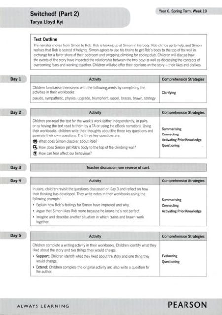 Bug Club Comprehension Year 6 Magazine Short Story 2 T2 W9 Card