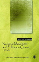 National Movement and Politics in Orissa, 1920-1929