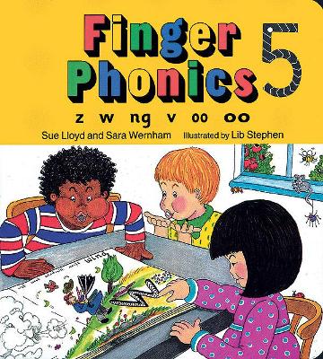 Finger Phonics book 5: in Precursive Letters (British English edition)