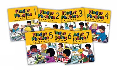 Finger Phonics books 1-7: in Precursive Letters (British English edition)