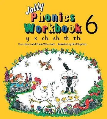 Jolly Phonics Workbook 6: in Precursive Letters (British English edition)
