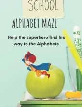Alphabet Maze: Help the superhero find his way to the Alphabets, for kids Ages 2 -8