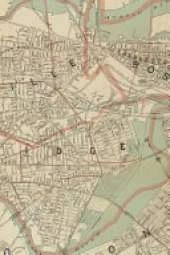 Cambridge-Somerville Vintage Map Journal Notebook, 100 pages/50 sheets, 4x6