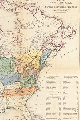 North America Vintage Map Field Journal Notebook, 100 pages/50 sheets, 4x6