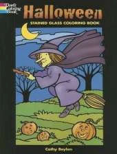 Halloween Stained Glass Coloring Book